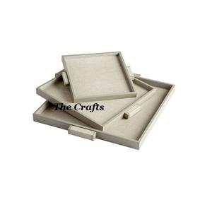 Wooden Multi-Function Deluxe Grade Serving Tray Set Three Different Sizes High Quality Chocolate Food <b>Dessert</b> Tray Best Prices - Product Image 1