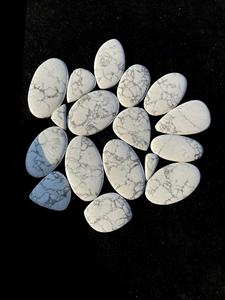 Cabujón de howlita blanca sin calentar, suelta pulida para hacer joyas piedra preciosa, piedra Natural hecha a mano - Product Image 3