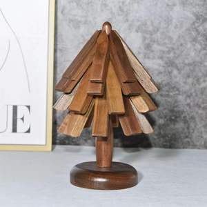 EcoWood Round Tree Coasters Natural Log Style Wooden Cup Mats for <b>Table</b> <b>Protection</b> - Product Image 1