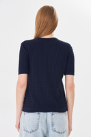Cárdigan Elegante de Manga Corta para Mujer, Cómodo, Transpirable, de Punto Acanalado, Corte Ajustado, con Botones, Top de Punto para Verano, Estilo Moderno para Damas
