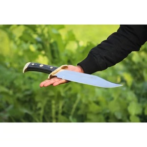 Personnalisé de haute qualité classique Pakka manche en bois couteau à lame Bowie en acier inoxydable industriel extérieur couteaux de survie OEM. - Product Image 5