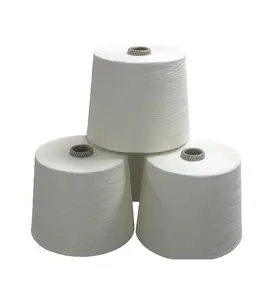 Manufacturers Direct Sale Raw White Ne 25/1 30/1 34/1 40/1 100% combed compact Cotton ring spun Yarn For Knitting And Weaving