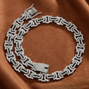 Plata de Ley 925 y oro de 18 quilates, collar de eslabones cubanos de Hip Hop Miami, cadena de cuerda de moissanita de 8mm-15mm, varios tamaños disponibles - Product Image 5