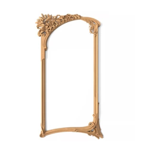 Applique de sculpture florale en bois massif personnalisée Sculpture en onlays sculptée à la main pour la décoration de meubles d'armoires de cuisine - Product Image 3