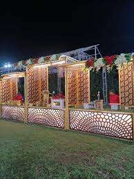 Brown & White Ply & Wooden Midst Catering Buffet Counter Premium Durable Display Table King - Product Image 5