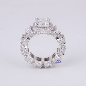 Anillos de Hip Hop para mujer con diamantes cultivados en laboratorio de alta calidad, gran oferta, oro de 14 KT, VVS, claridad, joyería de moda de boda de lujo - Product Image 5