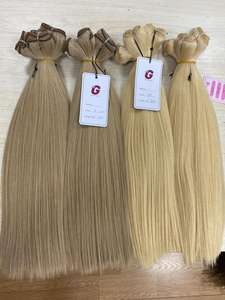 Paquetes de cabello humano vietnamita de lujo súper doble Tejido de un donante Cabello de color liso Marrón claro Encaje HD Wave Envío de DHL - Product Image 6