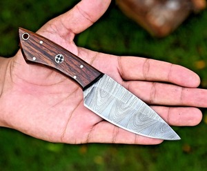 Damascus Steel Blade Skinner Hunting Outdoor <b>Knife</b> with Pakkawood <b>Handle</b> OEM Support Fixed Blade Camping <b>Knife</b> Industrial Grade - Product Image 3