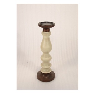 Brown Color <b>Large</b> Solid Wood Pillar <b>Candle</b> Holder for Home Living Room Table Top Decoration Use Solid Wood Pillar Holder - Product Image 6