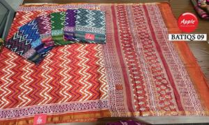 Elegante sari con estampado de algodón tradicional para mujer de Batiqs para todas las ocasiones ropa india y pakistaní - Product Image 6