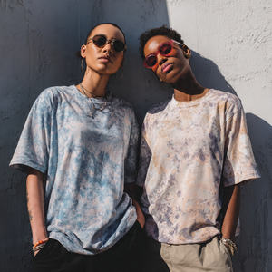 Camiseta Holgada con Hombros Caídos y Lavado Ácido para Mujer, Estilo Urbano Veraniego, Vintage, Lavada, de Alta Calidad - Product Image 3