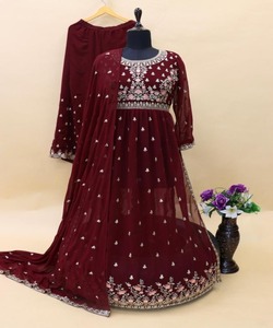 Estilo indio pakistaní Salwar kameez listo para damas traje de algodón cosido vestidos de mujer elegantes - Product Image 5