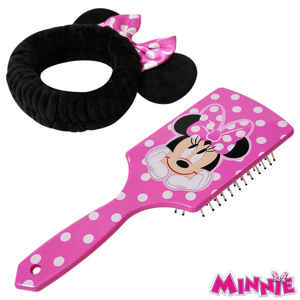 Ensemble de brosses à cheveux et bandeaux spa pour enfants en gros – Kit de toilettage amusant Minnie Mouse pour filles, démêlant, coiffant, soin doux de la peau - Product Image 1
