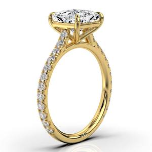 Elegante anillo de compromiso para mujer, oro sólido de 14K y 18K con diamante, diseño personalizado, banda de Boda nupcial para fiestas - Product Image 5