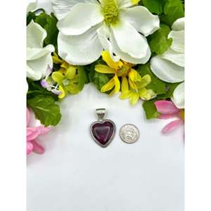 Handmade Navajo Pendant with Purple Spiny Oyster Shell Bezel Set in Sterling <b>Silver</b> Unique Bezel Setting Inlay Technology - Product Image 2