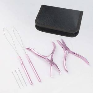 Kit de pinces pour extensions de cheveux, pinces Microlink pour micro-anneaux, perles, outil de retrait, sac en tissu, pinces pour extensions de cheveux en trame, paillettes pour cheveux - Product Image 1