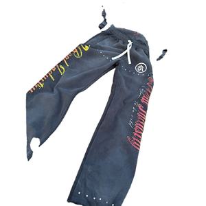 Conjunto Deportivo Personalizado Transpirable con Estampado de Diamantes de Imitación, Lavado Ácido, Estilo Desgastado, Pantalones Anchos Holgados y Sudadera con Capucha - Product Image 6