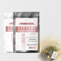 Thé aux herbes pour l'équilibre hormonal de la fertilité féminine, marque privée, mélange personnalisé de feuilles de framboisier rouge, thé aux herbes pour l'utérus