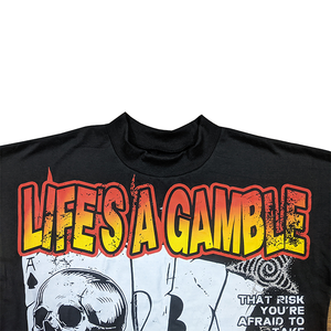 T-shirt pour homme en coton 100% surdimensionné, coupe ample, imprimé DTG, effet délavé à l'acide, col montant, épaules tombantes, décontracté, lourd, en PK - Product Image 4