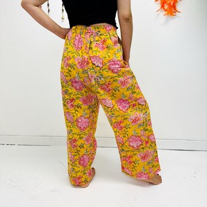 Nouveau pantalon d'été en coton uni respirant, coupe bootcut, taille haute, ample, de SHUBH EXIM, exportateur indien - Product Image 2
