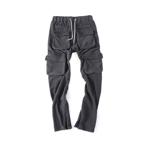 Pantalon de survêtement sur mesure pour hommes, tenue décontractée de haute qualité, modèle mi-droit, pantalon de survêtement cargo, poches empilées, léger - Product Image 4
