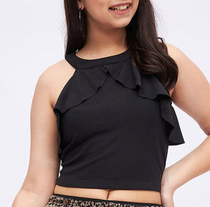 2026 New Fashion Short Sleeve Crop Top Women Dance Crop Top Cotton Women Fashion Casual Short Sleeve Crop Top Gym T-shirt - Product Image 3