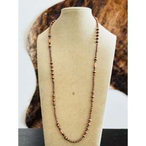 Collier Bohème Style Navajo avec Perles en Cuivre, Tendance Religieuse, Orné de Diamants en Alliage d'Acier Inoxydable, Idéal pour un Cadeau - Product Image 1