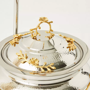 Plat de service rectangulaire en acier inoxydable et verre de 9 L pour buffets de mariage, réceptions, hôtels et équipements de restauration - Product Image 4