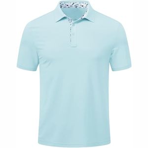 Venta al por mayor de camisetas de polo de poliéster para hombre logotipo personalizado bordado sublimación tejido de punto en blanco transpirable diseño liso - Product Image 1