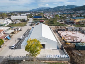 Carpa industrial de estructura de acero de 23x57M diseñada para carga de nieve de 75kg y velocidad del viento de 100 km/h - Product Image 2