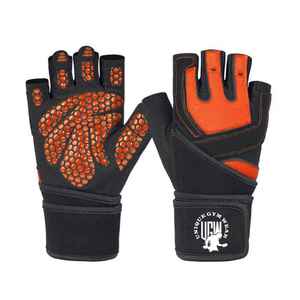 Nouveau style de gants de musculation en cuir réglables à demi-doigts antidérapants pour l'entraînement en salle de sport - Product Image 1