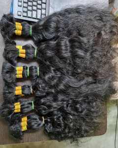 Extensiones de cabello de templo indio crudo Premium, máquina de trama de cabello humano Natural, paquetes al por mayor - Product Image 6