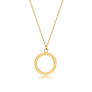 Collar con Colgante de Diseño Redondo Hueco, Hecho a Mano en Turquía, Regalo de Boda, Joyería de Plata de Ley 925 - Product Image 5