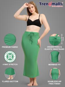 Trendmalls verde de mujer para Spandex Saree Shapers transpirable cómodo enagua para una mejor legibilidad motor de búsqueda - Product Image 2