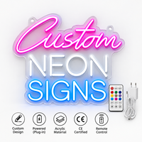 Enseigne néon personnalisée LED, logo et nom sur mesure, vente en gros, directement de l'usine, OEM ODM, décoration professionnelle