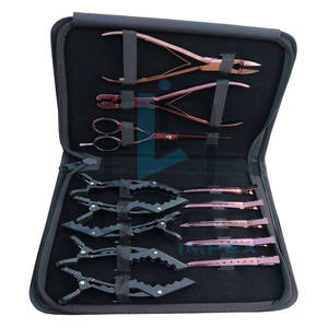 Kit de herramientas de salón de extensión de cabello de alta calidad, juego de pinzas de moda para el cabello con etiquetado de logotipo de marca personalizado - Product Image 1