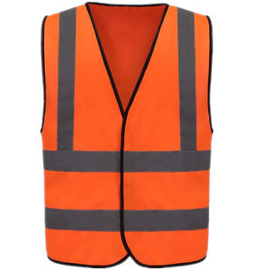 Chaqueta de seguridad con 100% poliéster en tela a prueba de viento y transpirable Chaqueta de bombardero de seguridad de alta visibilidad Ropa de seguridad - Product Image 5