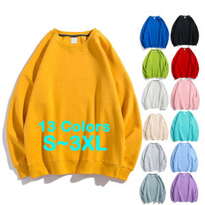 Vente en gros sweats oversize unisexes pour hommes manches longues en coton pull à capuche uni sweat-shirt - Product Image 1