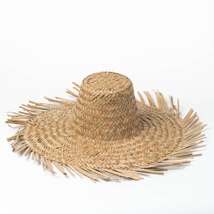 Chapeaux de mer unisexe feuille de palmier chapeau de paille naturelle pour hommes dames garçons et filles personnalisation accepté - Product Image 1