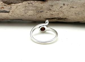 Bague de fiançailles classique style bohème en argent sterling 925 avec pierre précieuse grenat, bijou fait main, cadeau d'amour - Product Image 2