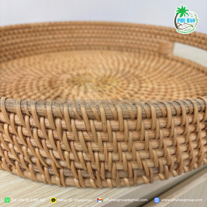 El PRODUCTO SUPERIOR trae Orden y belleza junto con la elegante bandeja de servicio de ratán tejida a mano con alta calidad - Product Image 2