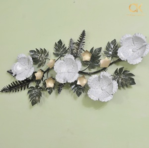 Ak-colgante de pared de Metal con diseño Floral para el hogar, decoración de pared de Metal Natural, de latón, para decoración del hogar, sala de estar, dormitorio y sala de estar - Product Image 3