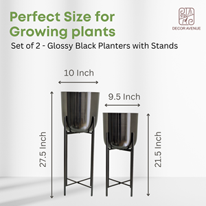 Support de jardinières moderne en métal noir et or Design décoratif Home Office Garden Living Room Bedroom Kit Inclut Flower/Plant Pot - Product Image 6