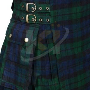 Nuevos Kilts de Tartán Personalizados para Hombre - Opciones de Color Sólido, Material de Algodón/Lana, Alta Calidad, Hechos en Pakistán - Product Image 5