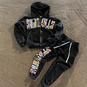 Conjunto Deportivo Unisex para Hombre y Mujer, Informal, Sólido, de Peso Medio, Transpirable, para Gimnasio, Correr, Invierno, Moda, Algodón de Alta Calidad - Product Image 5