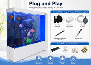 Acquario in vetro ultrachiaro personalizzato 500–1000L con sistema di filtrazione intelligente per casa e commerciale - Product Image 2