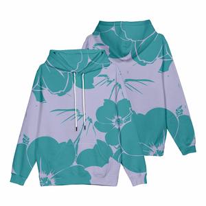 Sudadera suave con estampado personalizado de fabricante para mujer, sudaderas con capucha informales cómodas, bolsillo de longitud corta para la temporada de otoño - Product Image 1
