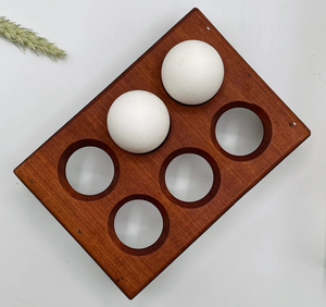 Porte-oeufs et plateau en bois de qualité supérieure pour comptoir Porte-oeufs en bois personnalisé - Product Image 3