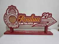 Bingkai Kaca Kayu Dekoratif untuk Kenang-kenangan Ulang Tahun ke-21 yang Dapat Disesuaikan, Logo Kustom, Teks Pribadi, Sablon Sutra yang Tahan Lama