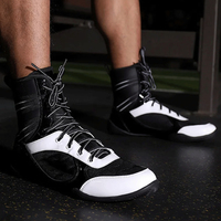 Offre Spéciale nom personnalisé chaussures de boxe de haute qualité léger pas cher formation chaussures de lutte pour hommes et femmes